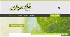 Desktop Screenshot of acapellaetterem.hu